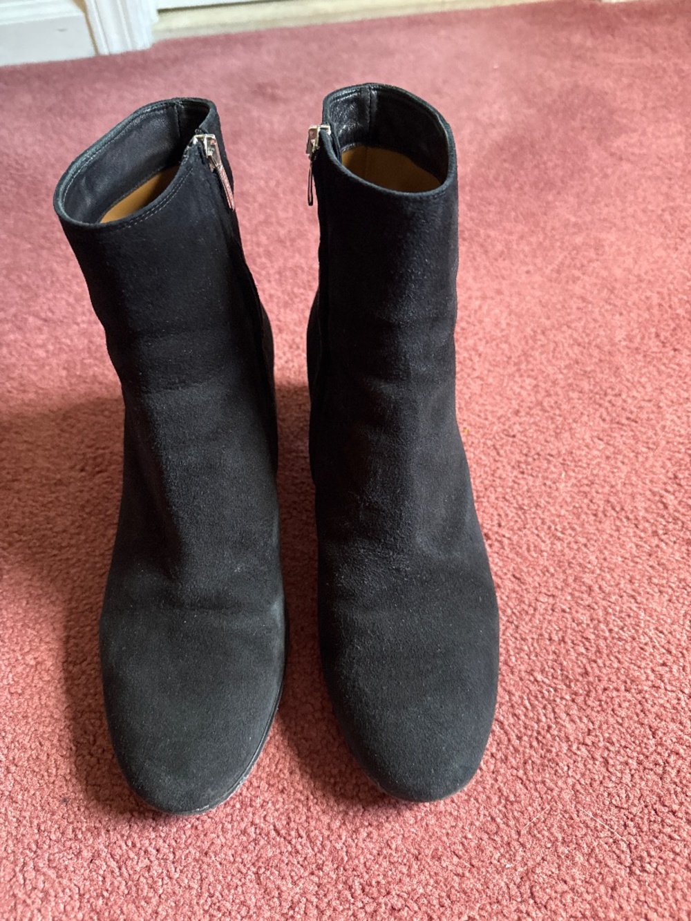 Margaux Heeled Black Suede Booties